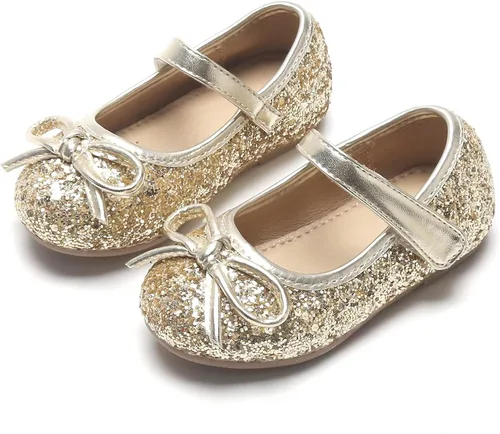Vista 2 de Otter MOMO Zapatos planos de bailarina para niña, con lazo decorativo, ideales para llevar con vestido y combinan bien con flores, para escuela