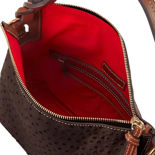 Vista 2 de Dooney & Bourke Bolso de mano, Correa de avestruz Twist Hobo Coral