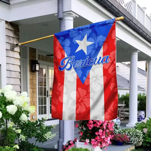 Vista 8 de Banderas de Puerto Rico – Bandera estadounidense puertorriqueña – Bandera de jardín de 12 x 18 pulgadas, decoración para exteriores, lona resistente
