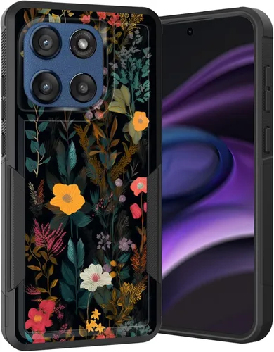 Vista 249 de para Moto G Play 4G 2024, funda de dos capas híbrida resistente y a prueba de golpes, PC duro + silicona suave protectora para Motorola Moto G Play