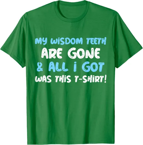 Vista 3 de My Wisdom Teeth Are Gone! Camiseta divertida de muelas del juicio, Negro