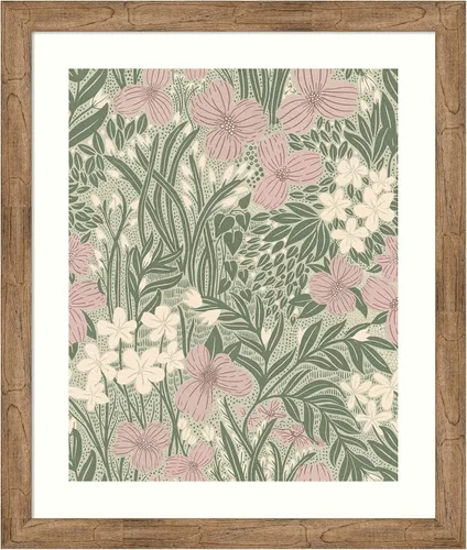 Vista 11 de Amanti Art Katie Oshea - Lienzo decorativo para pared, diseño de campo de flores, verde claro, 24 x 20 pulgadas, arte de pared de flores, decoración