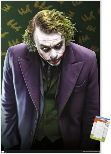 Vista 14 de Trends International DC Comics - Póster de pared The Joker - The Dark Knight, 14.725 x 22.375 pulgadas, versión enmarcada de madera de granero