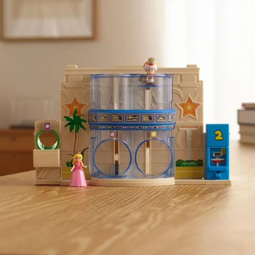 Vista 6 de The Super Mario Galaxy Movie – Gateway Galaxy Diorama Playset con 1.5 pulgadas Princes Peach y exclusivas figuras de acción de Captain Toad Mini