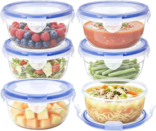 Vista 14 de KIGI Mini recipientes de plástico para almacenamiento de alimentos de 6 onzas con tapas herméticas y a prueba de fugas, ideales para almuerzo