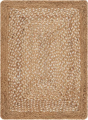 Vista 2 de SAFAVIEH Natural Fiber Collection - Alfombra decorativa de 2 x 3 pies, natural y marfil, hecha a mano, estilo bohemio, costero y rústico, ideal