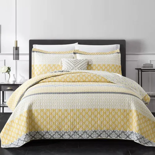 Vista 16 de PERHOM Juego de ropa de cama de 100 % algodón bohemio con 2 fundas