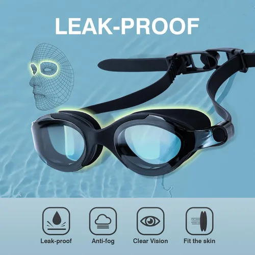 Vista 3 de Swim Goggles for Adults, Anti-Fog UV Protection Unisex Leisure Swimming Glasses for Adult Men Women Youth