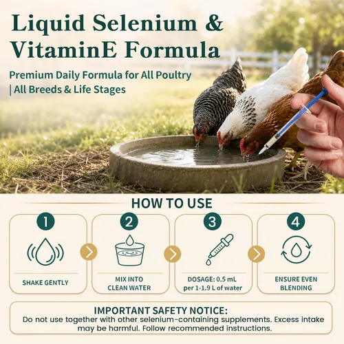 Vista 7 de Fórmula de vitalidad de aves de corral E+S - Vitamina E y selenio