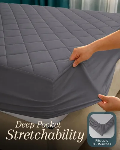 Vista 3 de Utopia Bedding - Funda acolchada para colchón individual, tamaño individual, protector y cubierta de colchón elástico con bolsillo profundo que se