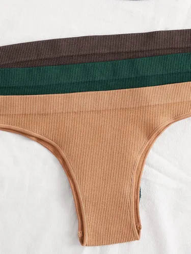 Vista 3 de Verdusa Conjunto de 7 calzones acanalados sin costuras para mujer