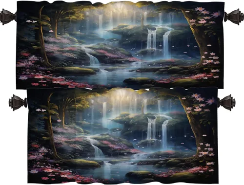 Vista 46 de Shrahala Cortinas blancas S inspiradoras para ventanas de cocina, cortinas negras con palabras cristianas para cafetería, cortinas opacas
