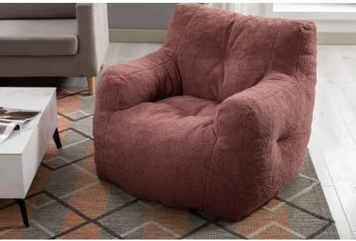 Vista 3 de anwickjeff Sillones puf, puf de relleno suave copetudo con relleno, sofá perezoso esponjoso, tumbona imperial gigante para dormitorio, sala de estar