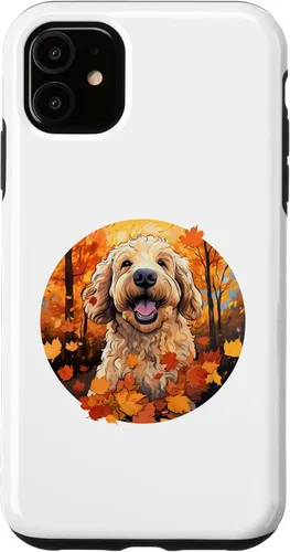 Vista 8 de Goldendoodle Autumn Funny Dog Fall Case for iPhone 17