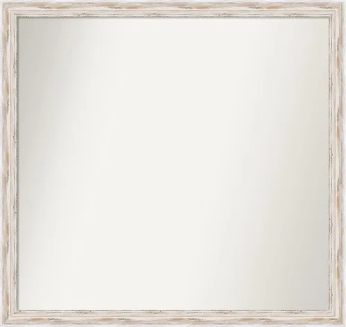 Vista 448 de Amanti Art Espejo personalizado, espejo de baño estrecho Alexandria White Wash, espejo de pared o espejo de tocador de baño sobre el fregadero