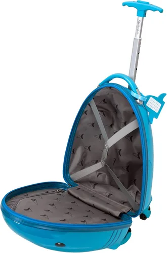 Vista 9 de Rockland - Maleta infantil giratoria con exterior rígido de policarbonato, Tiburón), B02-SHARK
