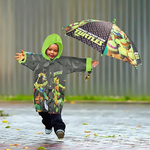 Vista 2 de Nickelodeon TMNT - Juego de ropa de lluvia para niños pequeños de 2 a 3 años