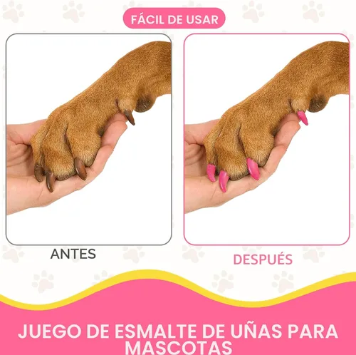 Vista 3 de OLINGYOU Esmalte de Uñas para Perro, Esmalte de Uñas para Perro con Lápiz de Secado Rápido-6 Colores, Juego de Esmaltes de Uñas para Mascotas