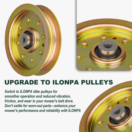 Vista 3 de ILONPA 1 paquete 756-04129 polea tensora 956-04129 753-08171 para Cub Cadet LT1050 LT1045 LTX1040 LTX1046 LTX1045 LTX1050 RZT50 Tractor de césped