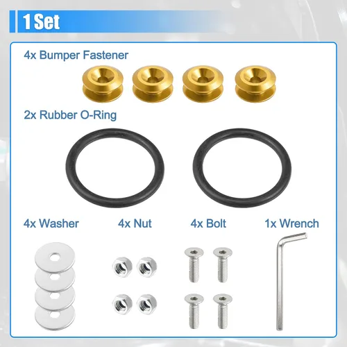 Vista 7 de X AUTOHAUX Kit de soporte universal para guardabarros de liberación rápida, arandela de parachoques, cierre de anillo tórico con herramienta