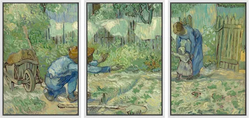 Vista 38 de wall26 Lienzo enmarcado para pared, juego de arte con flores de almendra de Vincent Van Gogh, naturaleza, ilustraciones de área silvestre, bellas