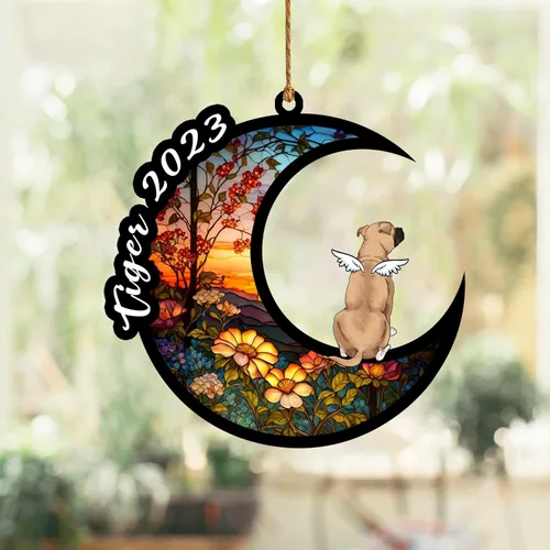 Vista 117 de Nazenti Atrapasoles conmemorativo para perros, adornos de Navidad personalizados para perros, adorno de Navidad, regalos conmemorativos para perros