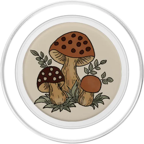 Vista 14 de Mushrooms Make Me Merry (vintage) PopSockets Swappable PopGrip