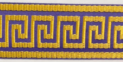 Vista 8 de Cinta tejida jacquard griega de 1-3/4 pulgadas, 6 yardas continuas (A)