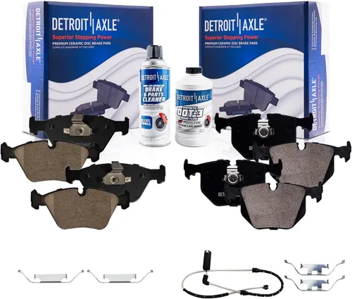 Vista 29 de Detroit Axle - Kit de freno delantero para Dodge Ram 1500 Durango Dakota Chrysler Aspen Dakota Driver Side Disco Freno Pinza de freno de cerámica