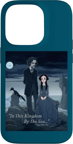 Vista 17 de Funda estética gótica para iPhone 12/12 Pro Edgar Allan Poe y Annabel Lee