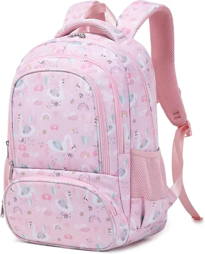 Vista 2 de abshoo Mochila ligera para niños para la escuela primaria Kindergarten Bookbag School Bags, Swan, Escuela, viaje