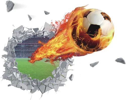 Vista 4 de IARTTOP Decoración de pared de fútbol 3D – Calcomanías de fútbol para decoración de habitaciones – Dispara para niños, niños, aula, dormitorio