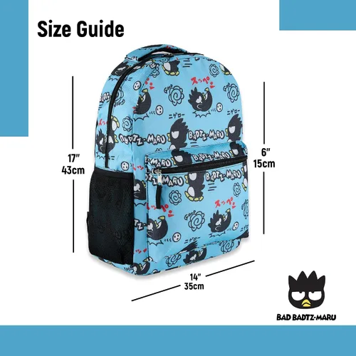 Vista 4 de Hello Kitty Allover Mochila escolar - My Melody, Kuromi, Keroppi, Badtz-Maru - Mochila para niños, niñas, mujeres - Mochila escolar