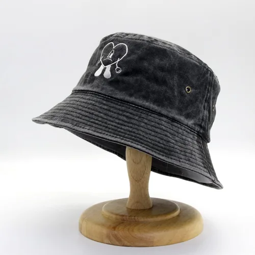 Vista 2 de Verano Merch Sombrero de pescador bordado con corazón, sombrero unisex para el sol, talla única