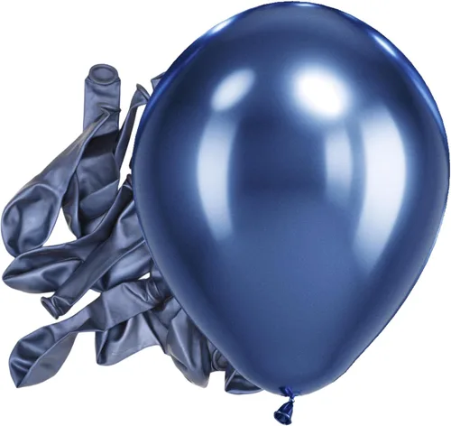 Vista 239 de Bezente - Globos redondos de látex cromado metálico plateado para helio, paquete de 100 unidades de 12 pulgadas Globos plateados para decoraciones