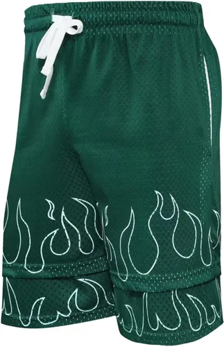 Vista 3 de BOOMLEMON Pantalones cortos de baloncesto para hombre, para gimnasio, entrenamiento, atletismo, correr, con estampado gráfico, pantalones cortos