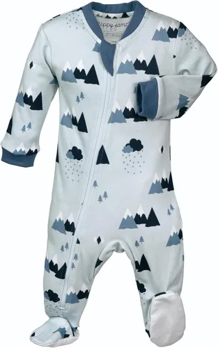 Vista 58 de ZippyJamz - Pijama orgánica para bebé con pies y cremallera para cambiar pañales fácil y rápido
