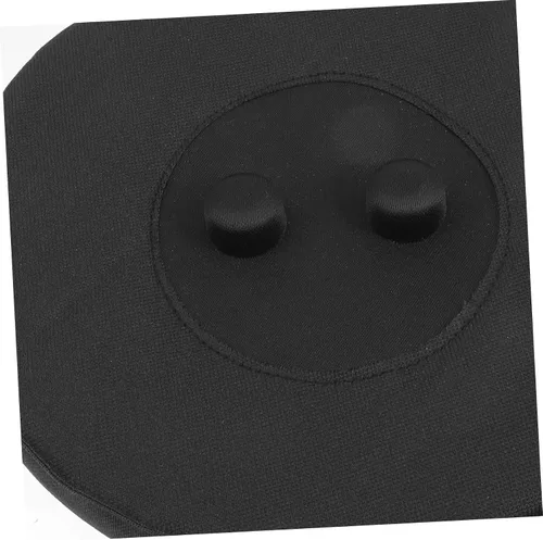 Vista 3 de HOMSFOU - 2 cojines plegables portátiles negros para taburetes