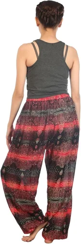 Vista 2 de Lofbaz - Pantalones de yoga con cordón floral para mujer