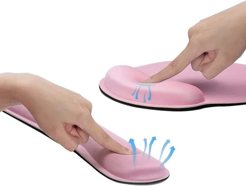Vista 7 de Alfombrilla ergonómica para mouse con soporte para muñeca y reposamuñecas para teclado, antideslizante, alfombrilla de mouse para computadora