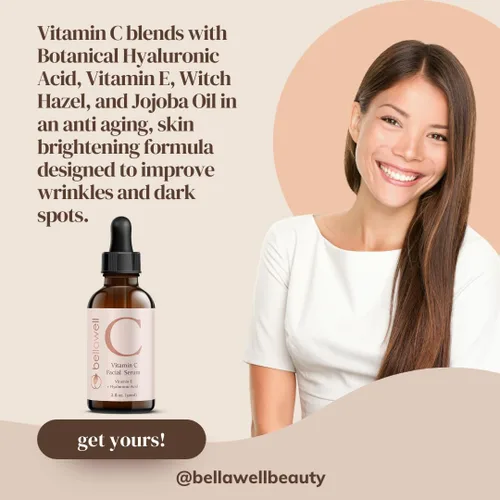 Vista 9 de Suero de vitamina C para la cara con ácido hialurónico, vitamina E, aloe vera y aceite de jojoba 2 fl oz