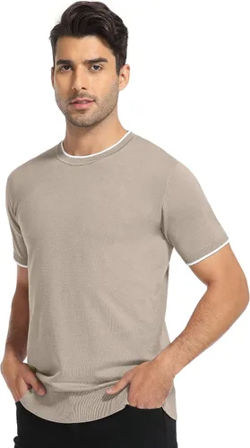 Vista 5 de Sailwind Mens Short Sleeve Crew Neck Contrast Trim Knit T-Shirt
