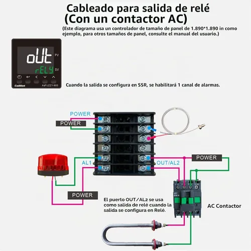 Vista 8 de Controlador de Temperatura PID, Coiliiot Voltaje AC100-240V, Pantalla LCD, Salida Dual de Relé y SSR, Salida Dual de Alarma, Termostato PID