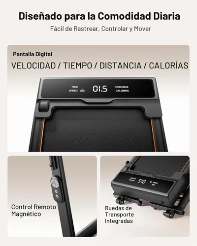 Vista 8 de Treadmill with 40% (15°) Incline & Handle Bar, Walking Pad with Incline