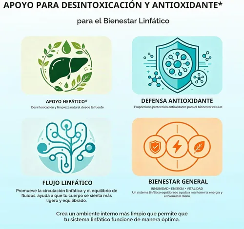 Vista 5 de Gotas de drenaje linfático 26 en 1, soporte antiinflamatorio y linfático