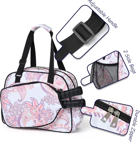 Vista 3 de Boulder Bee Bolsas de pickleball Bolsa de pickleball premium para mujer Bolsa de gimnasio de manohombro para mujer con soporte para botella