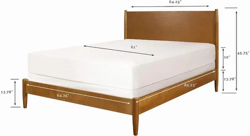 Vista 3 de Crosley Furniture Landon - Juego de cama de madera, bellota, tamaño Queen