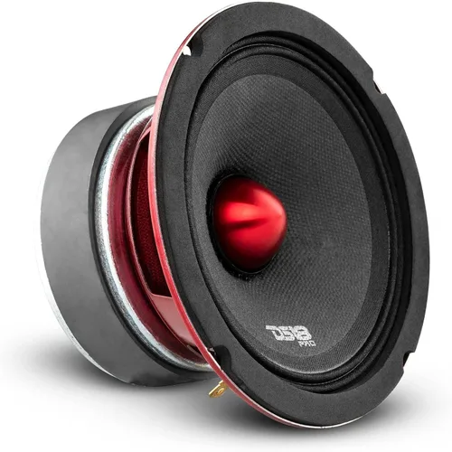 Vista 16 de Altavoz DS18 PRO de rango medio, cúpula en compresión de aluminio roja, altavoces de puerta de audio de alta calidad para auto o camión sistema