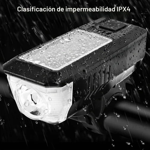 Vista 5 de Bike Light, USB Rechargeable Headlight, IPX4 Waterproof, 3 Modes