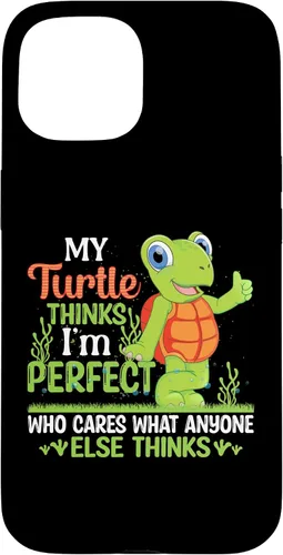 Vista 6 de My Turtle Thinks I'm Perfect Who Cares What Tortoise Case for iPhone 16